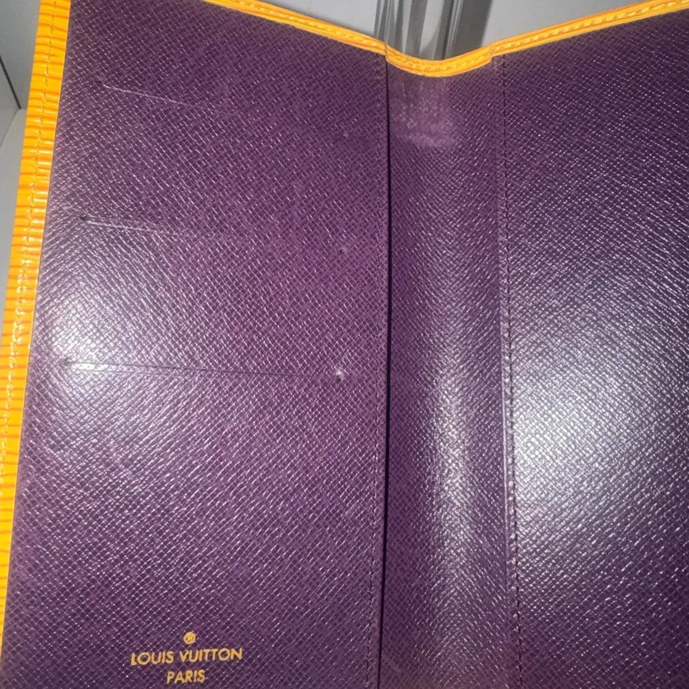 Louis Vuitton Yellow Epi Leather Travel Wallet